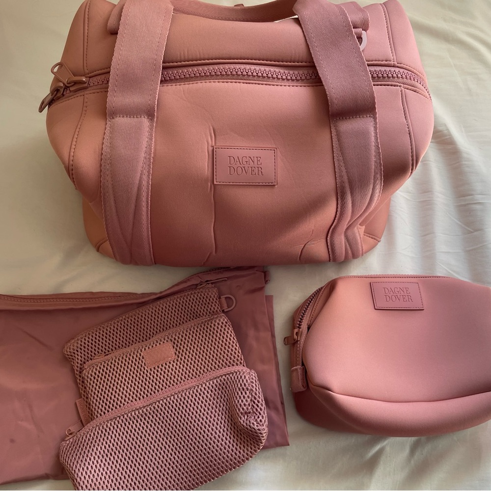 Dagne Dover Medium Landon Carryall Duffle and Hunter Toiletry Bag in Wildflower